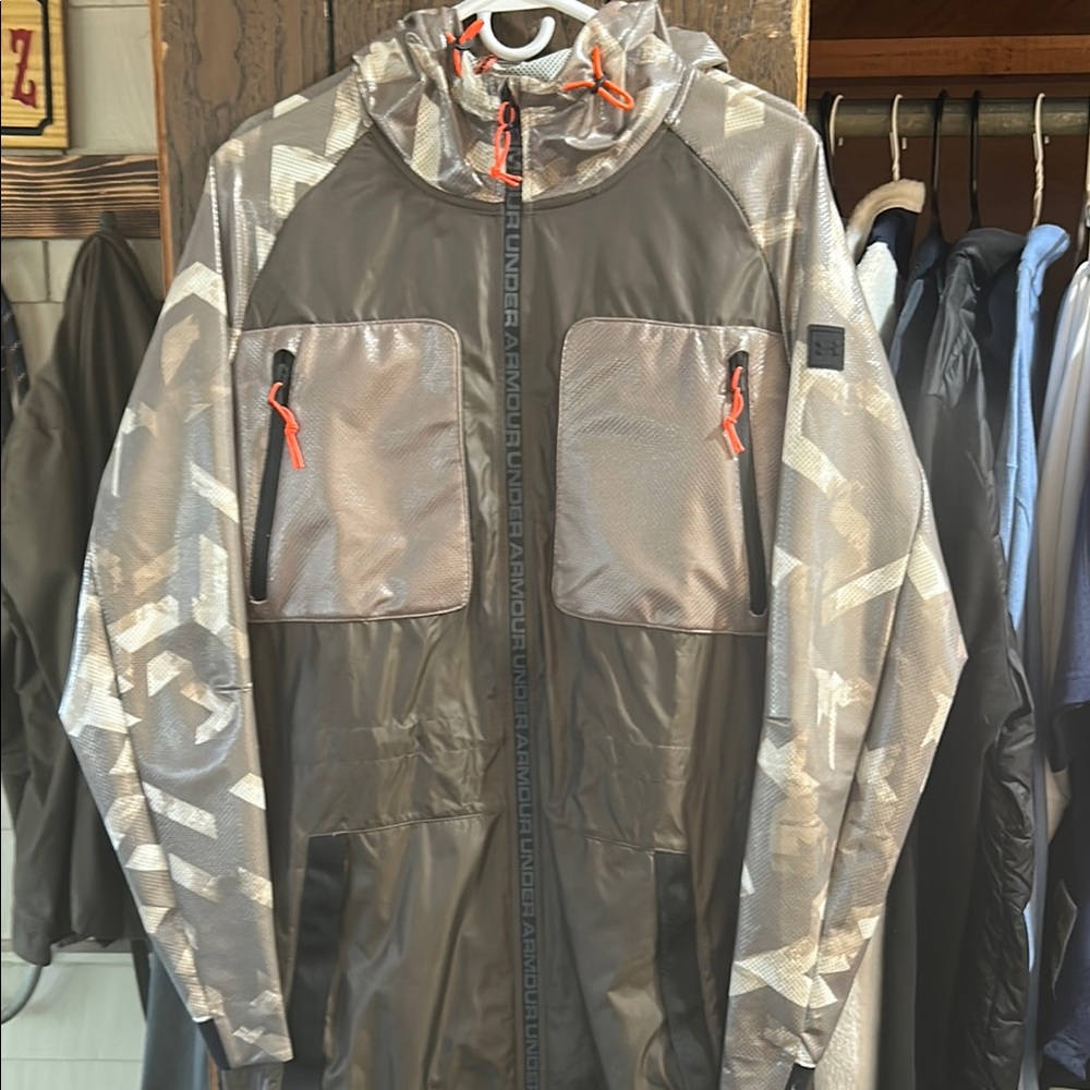 Under Armour Gray Windbreaker Lightweight Athletic Jacket